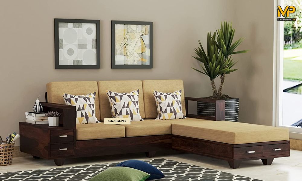 Sofa gỗ dễ vệ sinh 