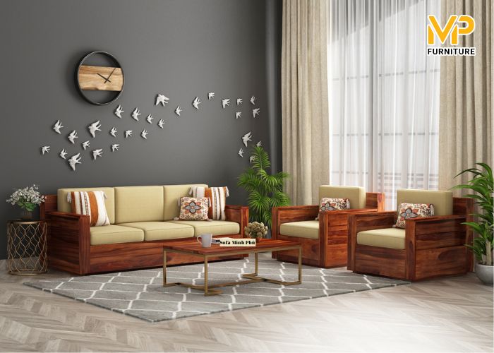 Vì sao nên chọn sofa gỗ cho phòng khách?
