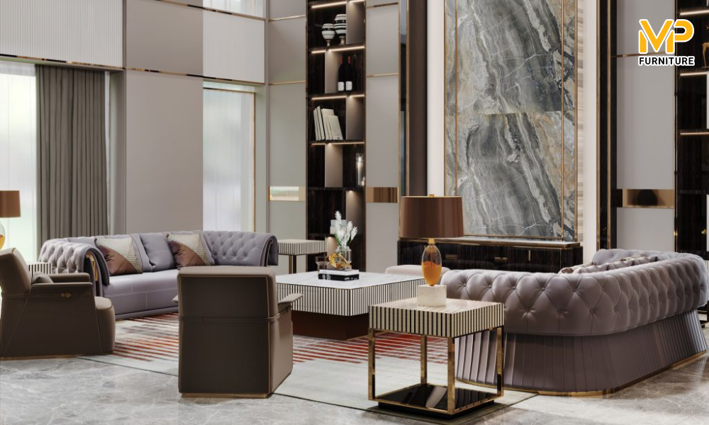Sofa Luxury tân cổ điển STC01 - Tỏa sáng không gian sống