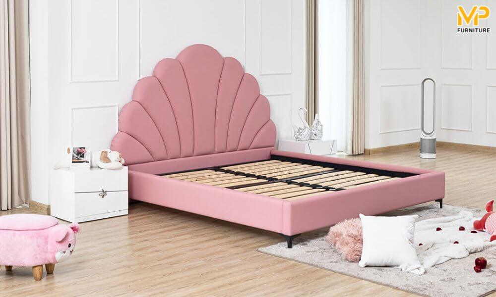 Giường ngủ màu hồng cho nữ