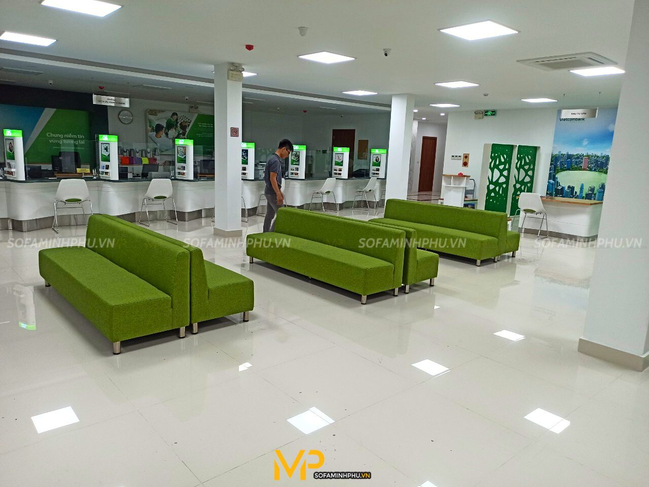 Bộ sofa văn phòng cho chi nhánh Vietcombank Hà Nội