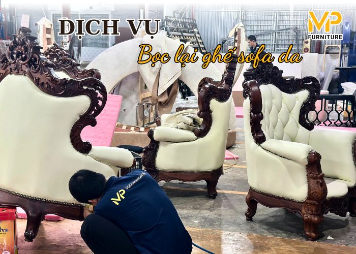 Dịch vụ bọc lại ghế da chất lượng, giá tốt tại xưởng Sofa Minh Phú