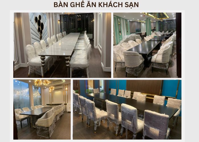 Dự án sản xuất 12 bộ bàn ghế ăn cho khách sạn tại Hải Phòng