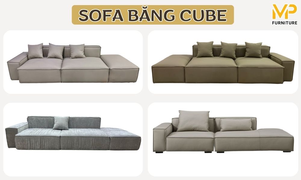 Sofa băng Cube cao cấp, kiểu dáng đa dạng