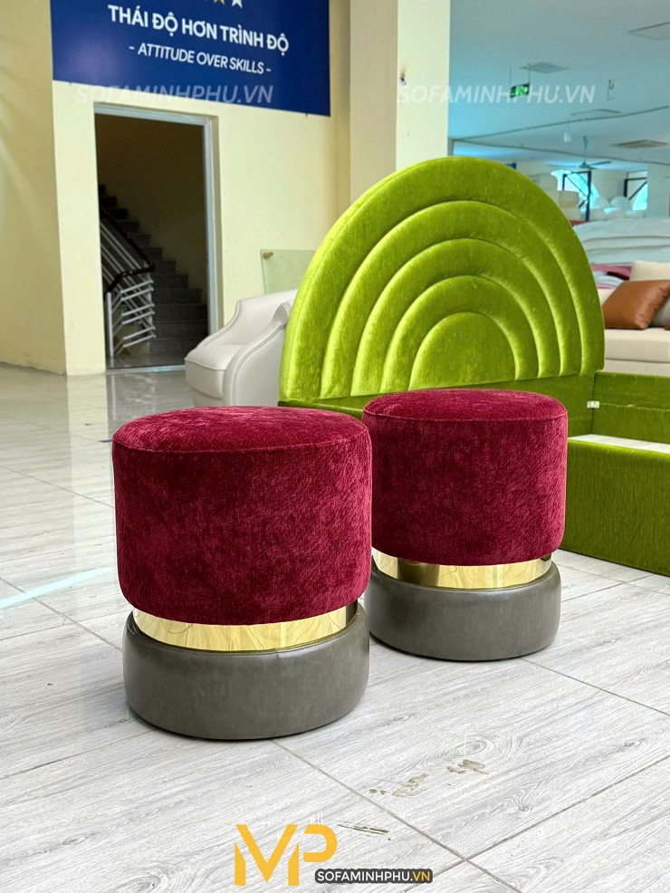 đôn tròn bàn trang điểm