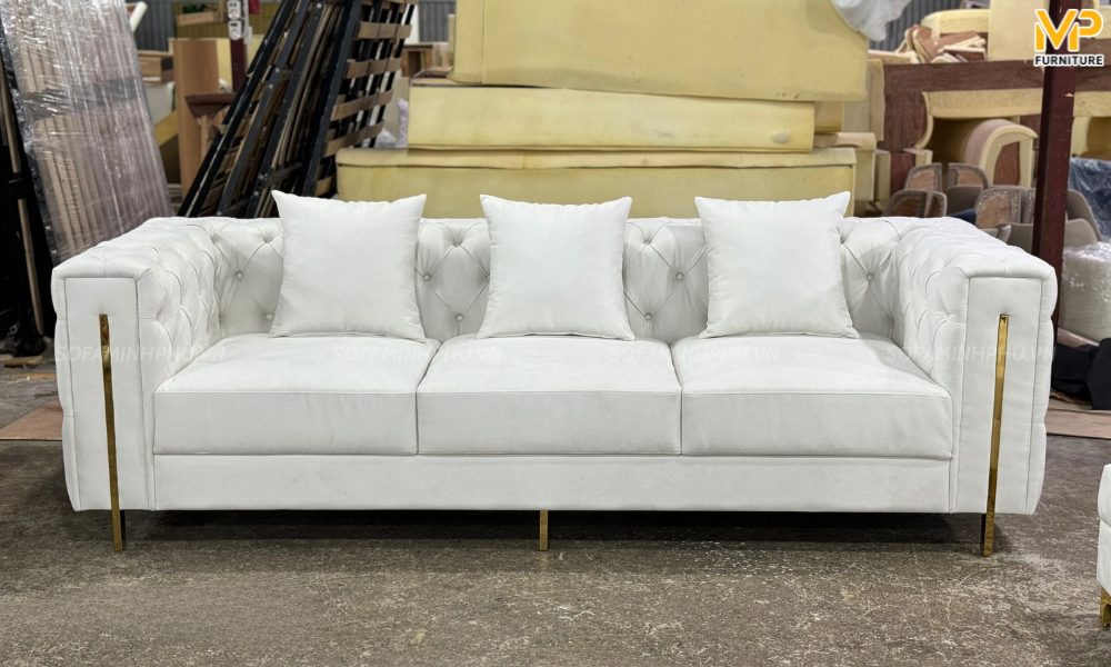 Tính thẩm mỹ cao của ghế sofa kết hợp inox