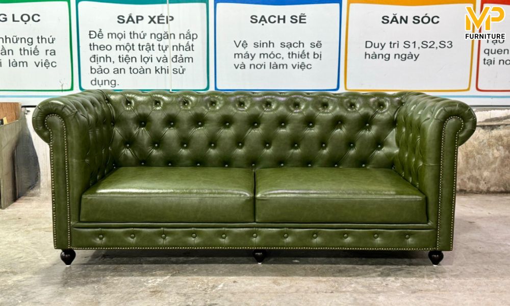 Sofa màu xanh tân cổ điển đẹp