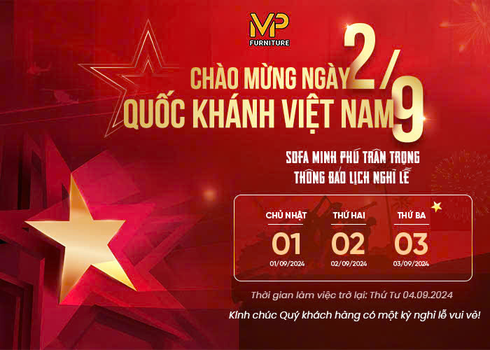 Thông báo nghỉ lễ Quốc khánh 02/09/2024