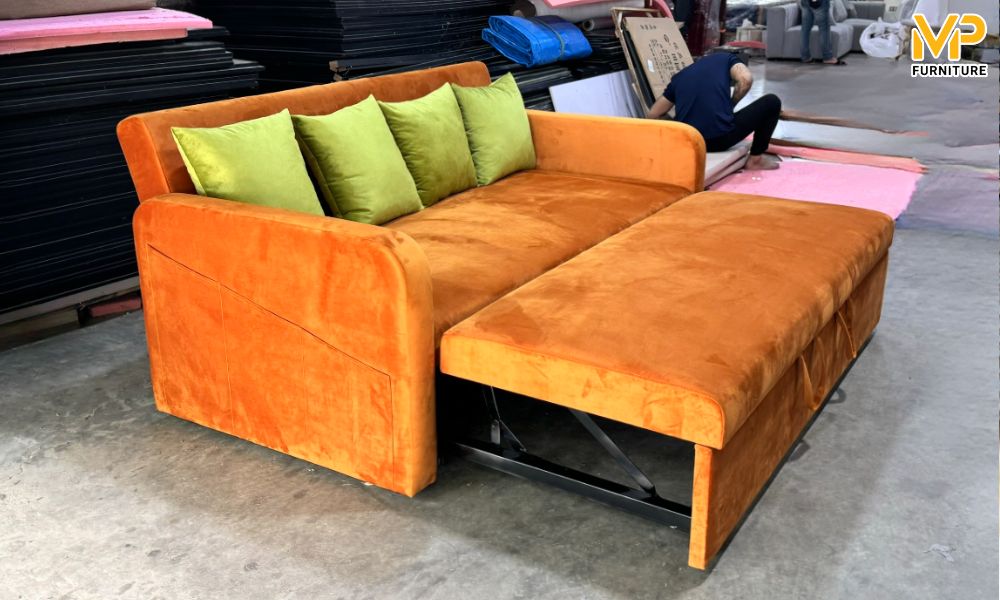 Ghế sofa giường màu cam đa năng 