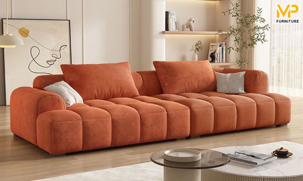 Sofa màu cam phong cách Ý