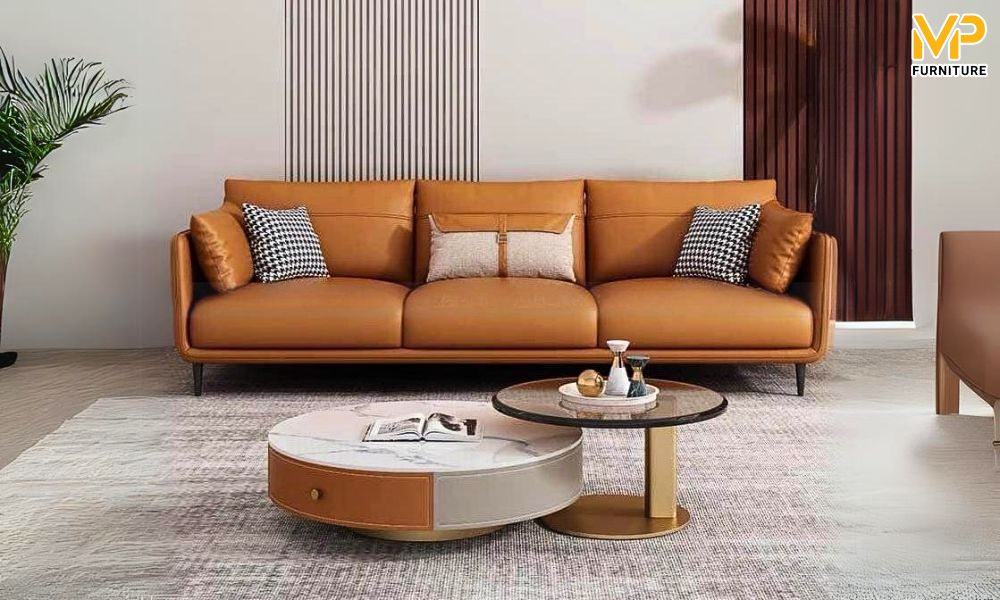 Sofa hiện đại màu cam