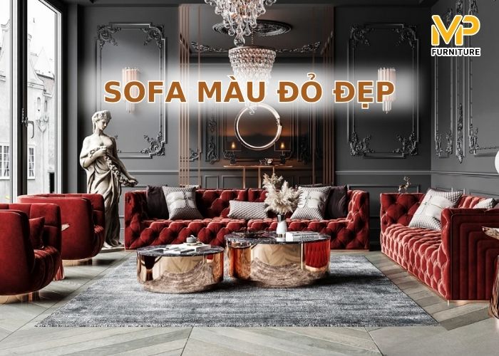 Ghế sofa màu đỏ đẹp giá rẻ