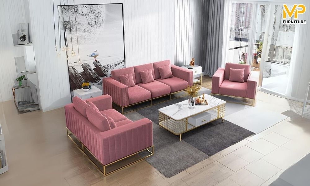 Địa chỉ mua ghế sofa màu hồng 