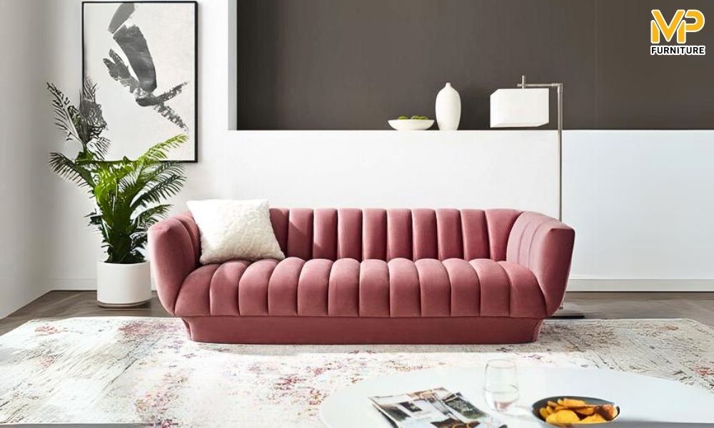 Sofa văng hồng độc đáo co phòng khách 