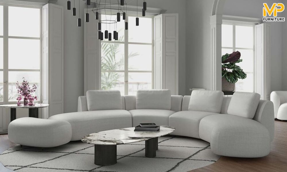 Ghế sofa cong đẹp cho phòng khách