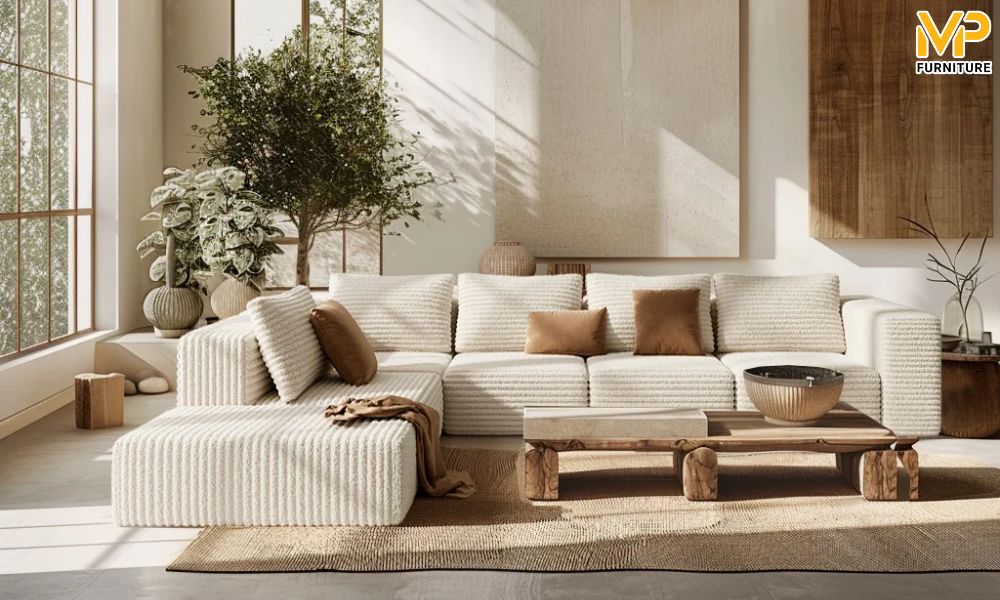 Sofa hiện đại bọc vải mềm mại