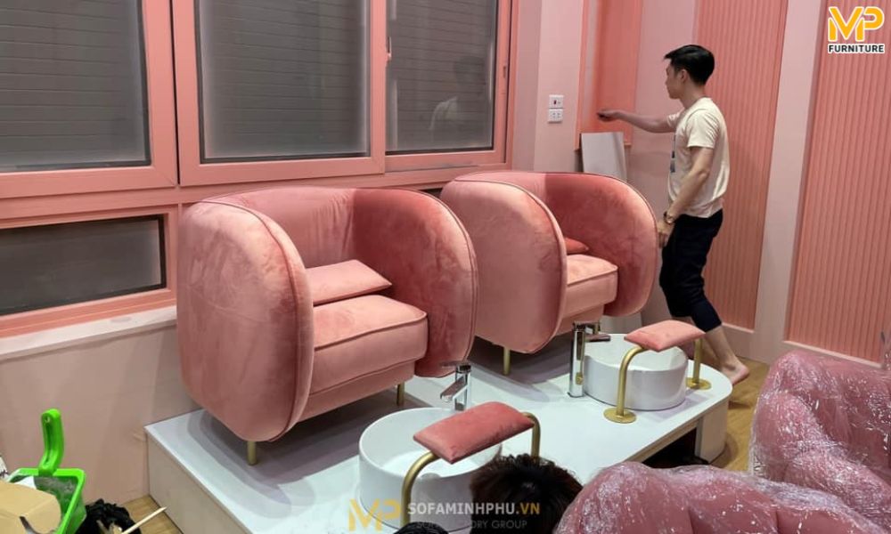 Sofa cho tiệm nail đa dạng 