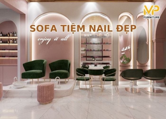 Ghế sofa làm nail đẹp cho tiệm nail