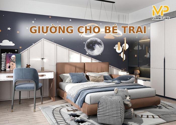 Giường ngủ cho bé trai dẹp, chất lượng cao