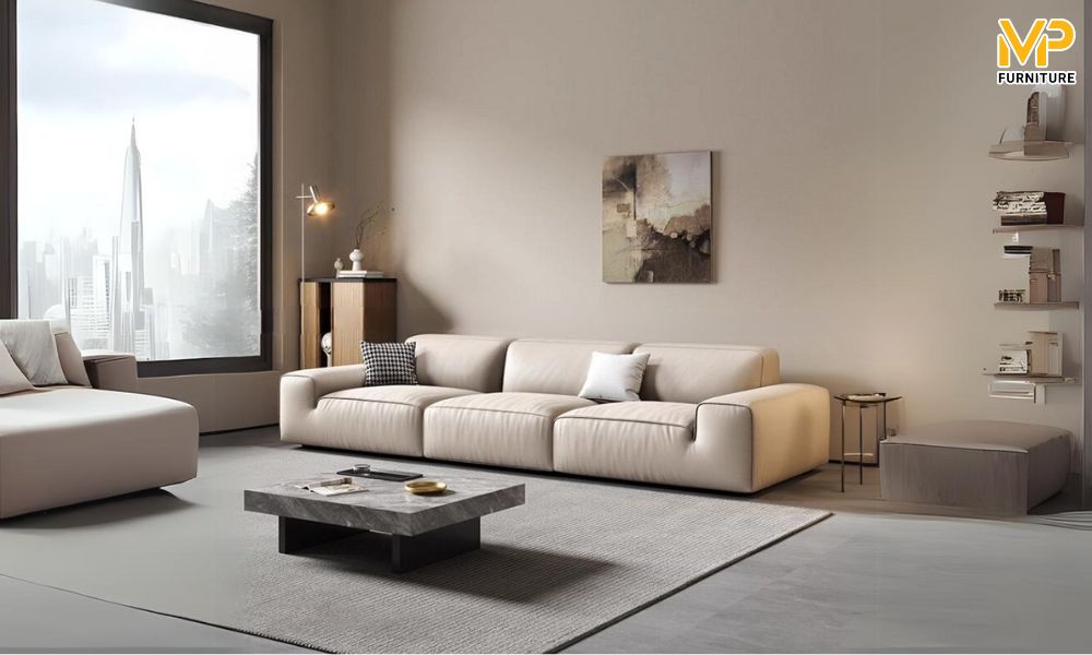 Ghế sofa bọc da Carola phù hợp cho đa dạng khôn gian