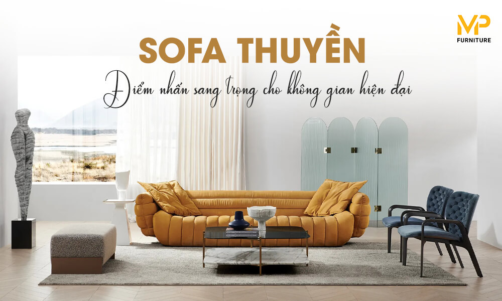 Sofa thuyền cao cấp hiện đại