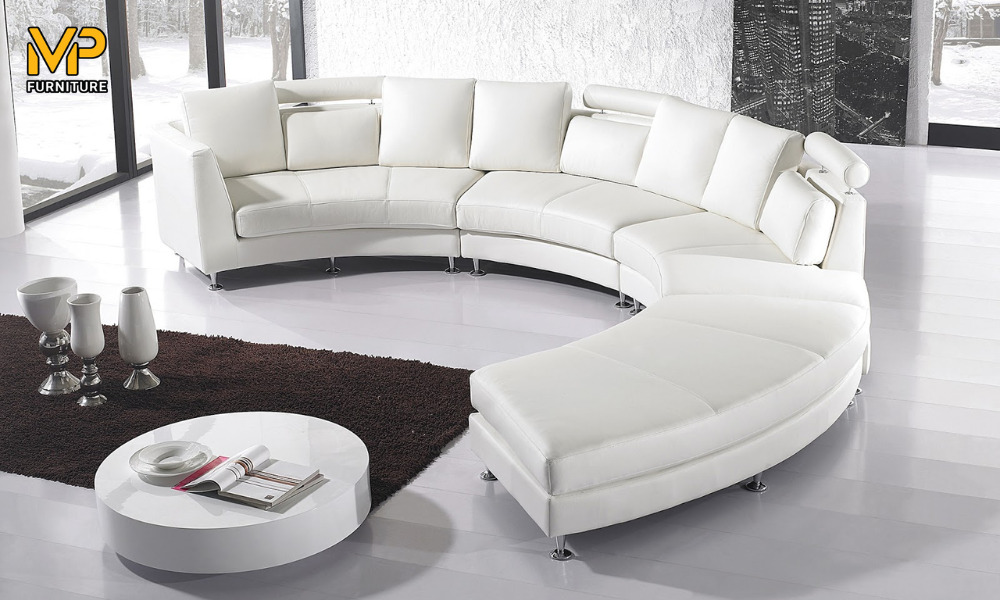 Sofa cho phòng khách hình bán nguyệt
