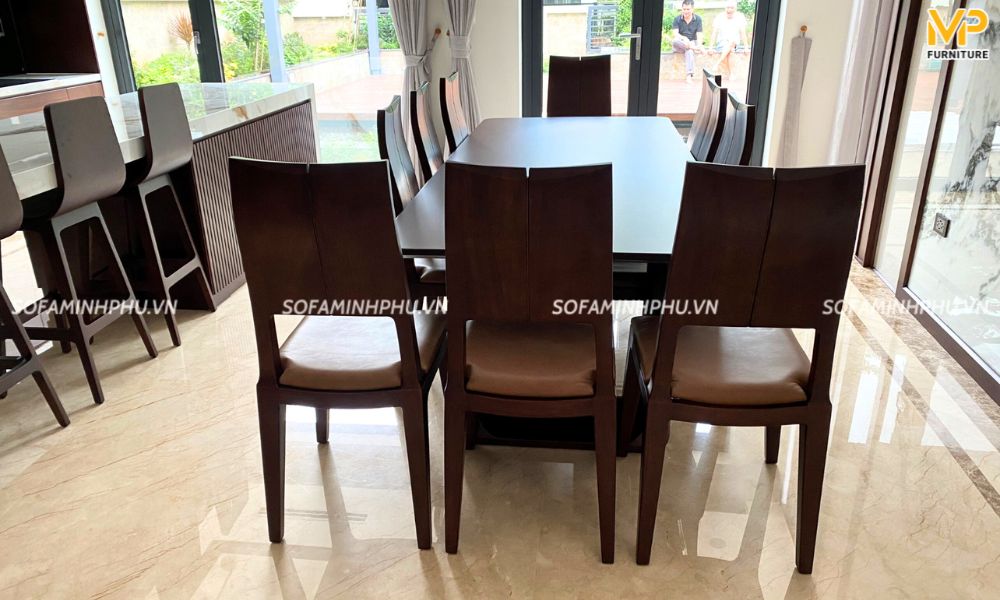 Bàn ghế ăn 4 ghế gỗ