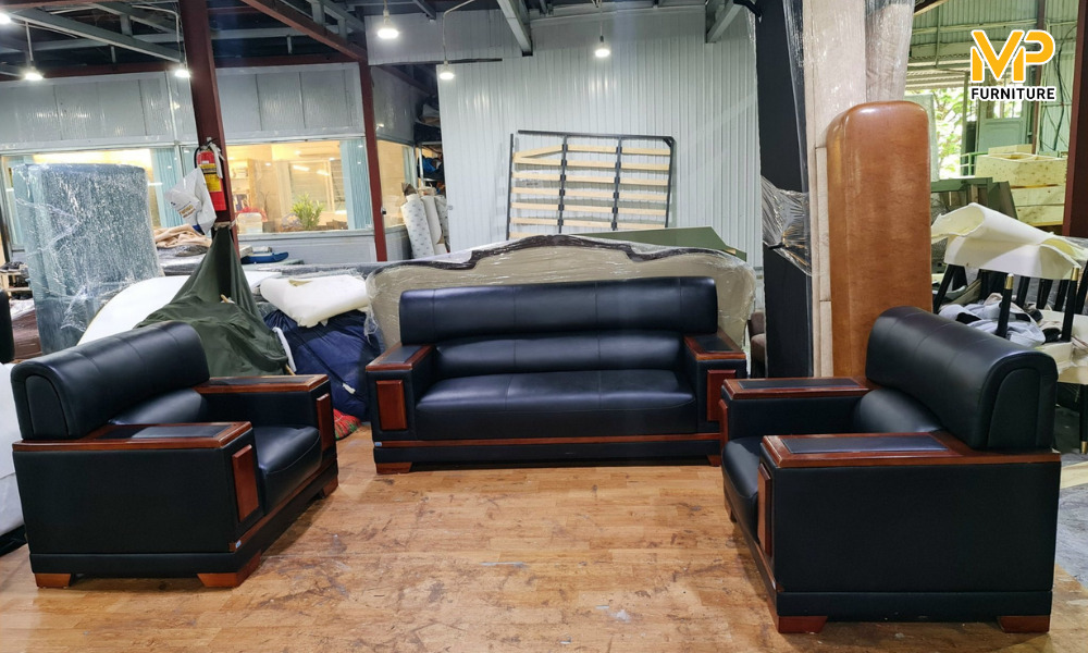 Bộ sofa tay ốp gỗ SVP04