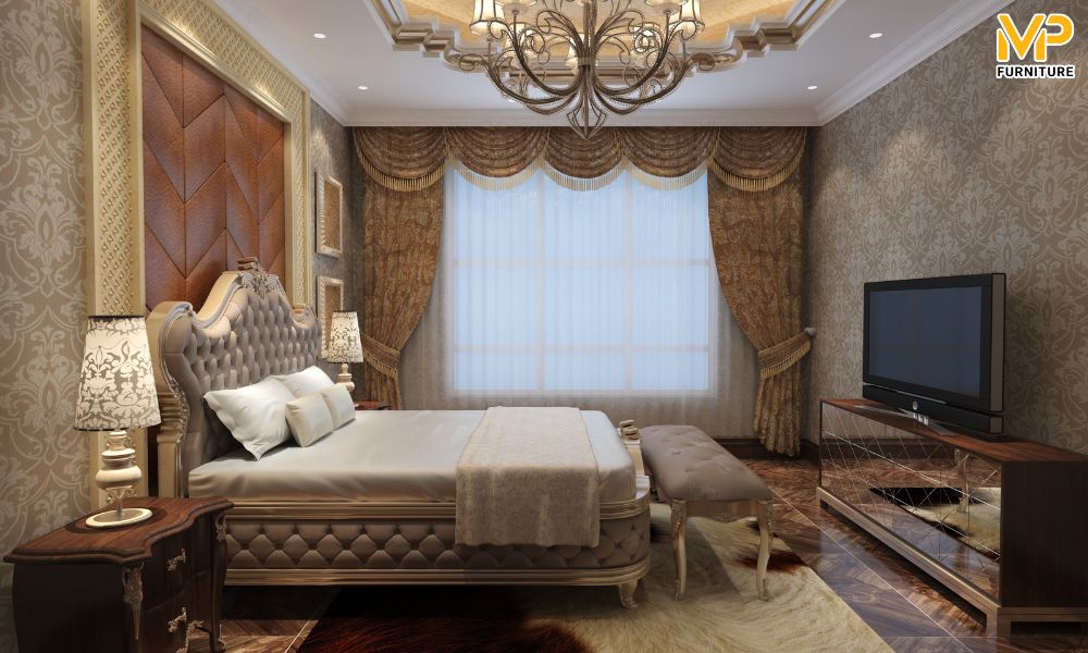 Các mẫu giường gỗ đẹp cổ điển