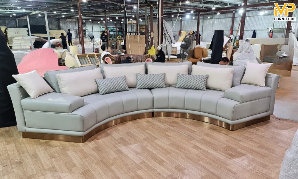 Sofa chữ C bọc da