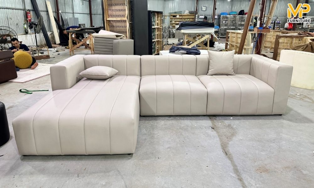 Sofa da màu trắng 