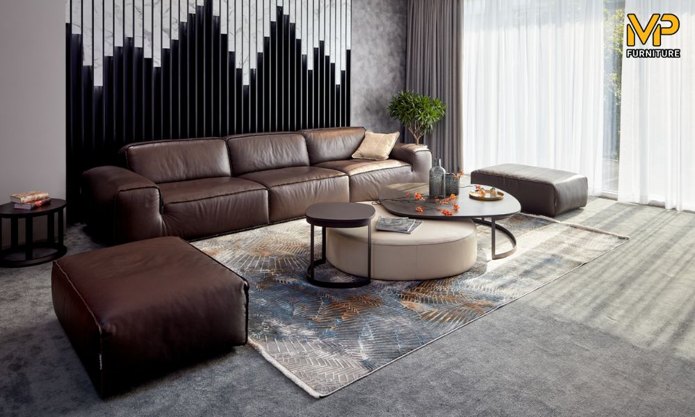 Ghế sofa da hiện đại 