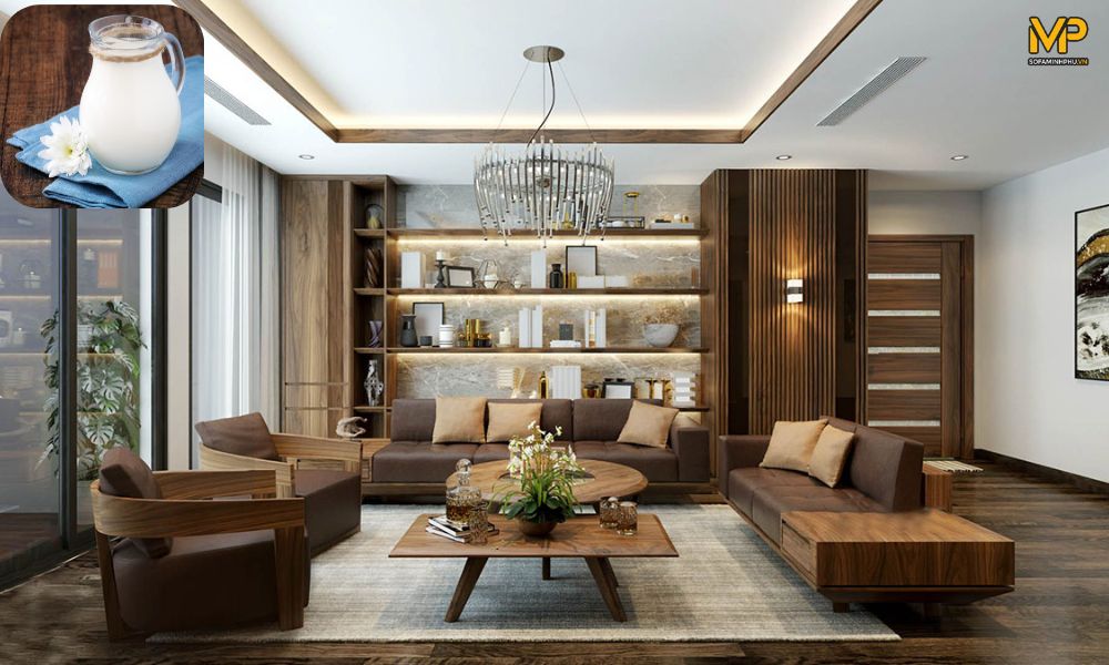 Làm bóng ghế sofa bằng sữa tươi