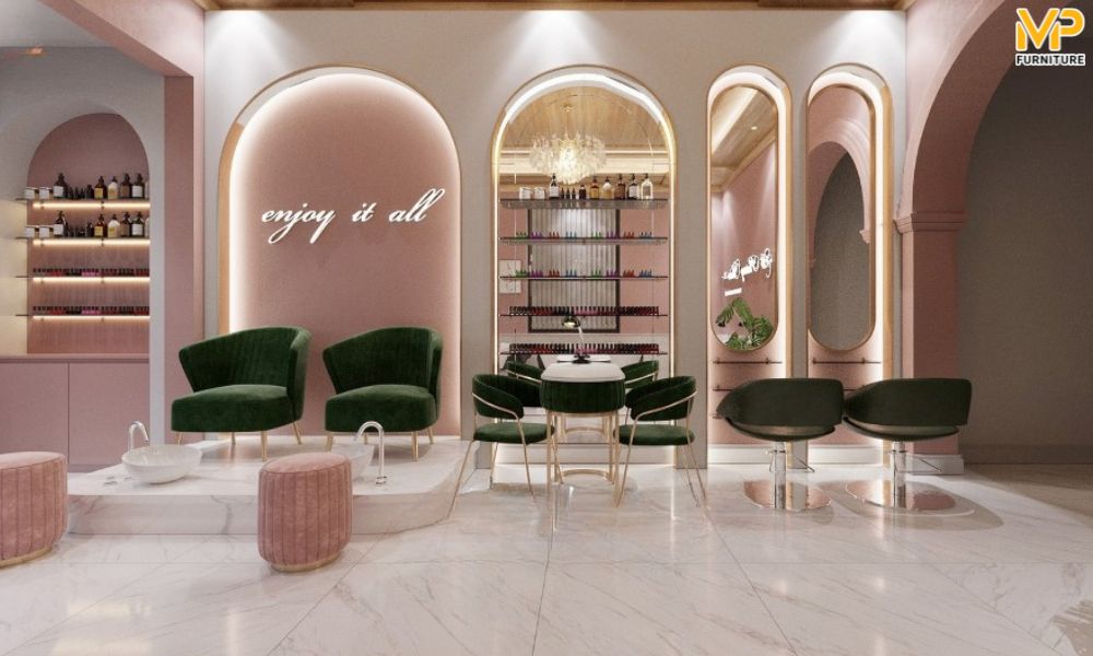 Ghế sofa làm nail Bắc Âu
