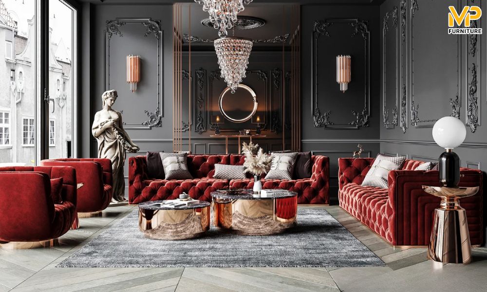 Ưu điểm của ghế sofa màu đỏ