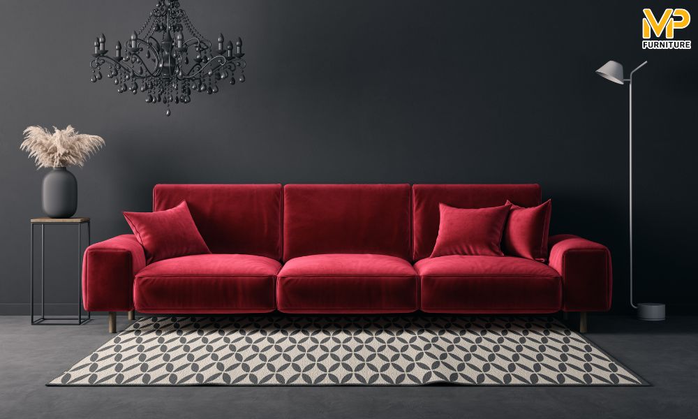 Ghế sofa mudule màu đỏ