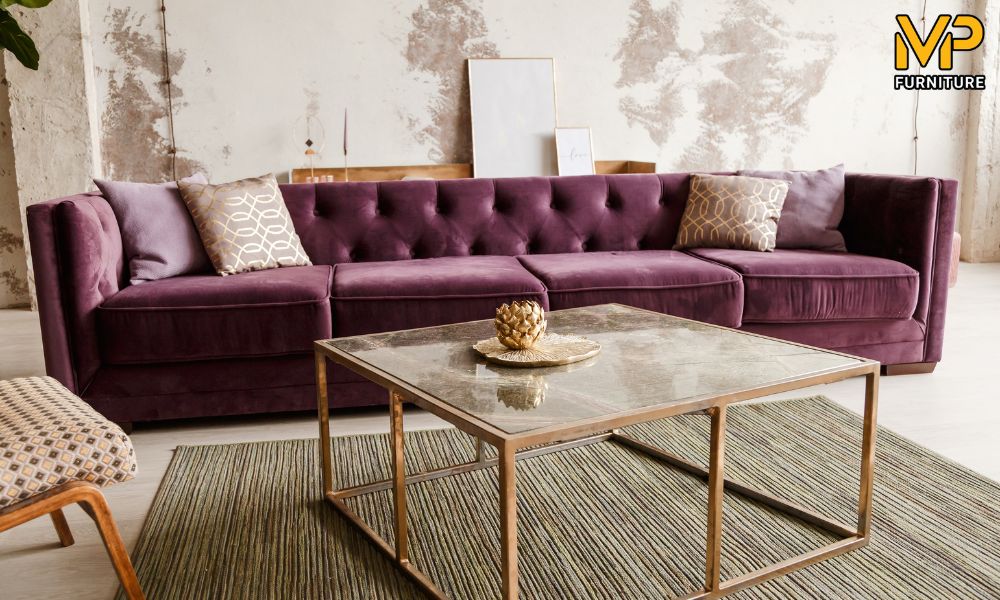 Vẻ đẹp của sofa bọc nỉ nhung 