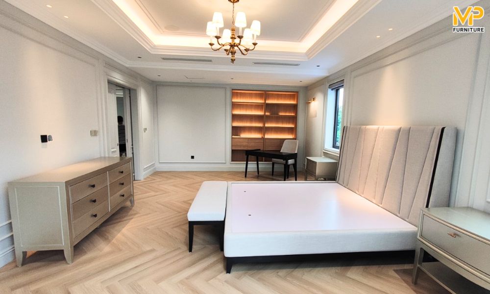 Sản xuất giường bọc nỉ chất lượng
