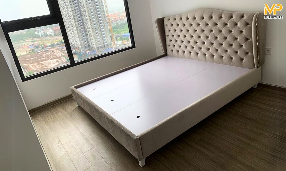 Giường bọc nỉ tân cổ