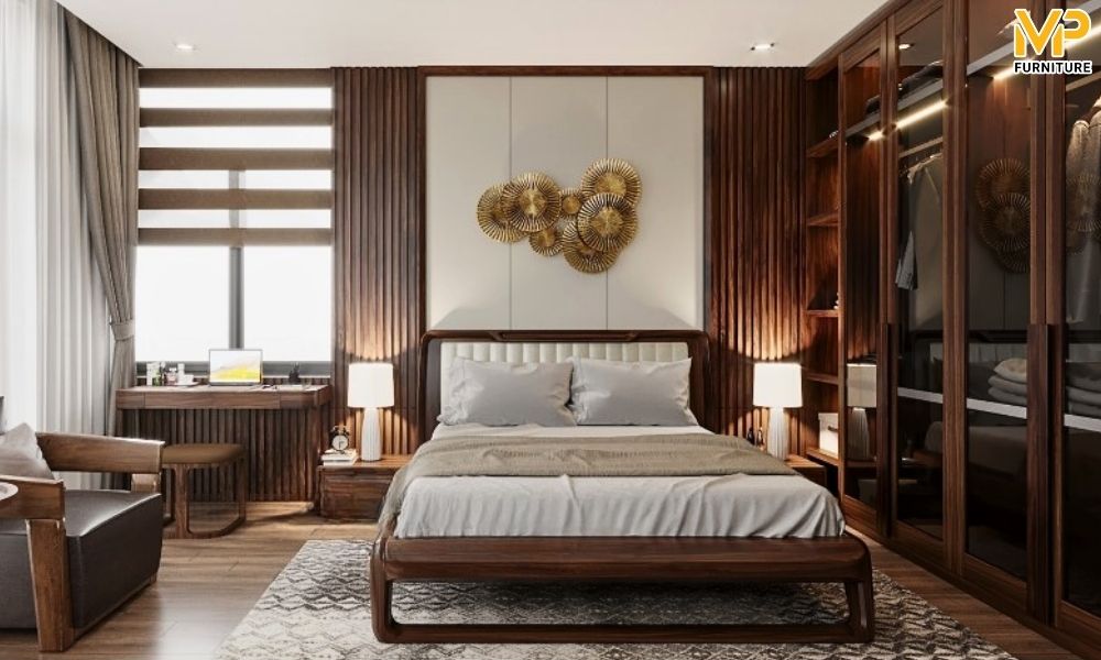 Giường cưới gỗ tự nhiên