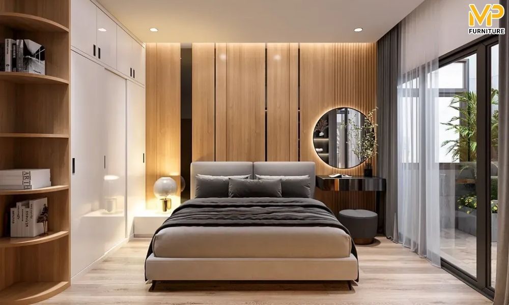 Giường hiện đại cho phòng ngủ tối giản