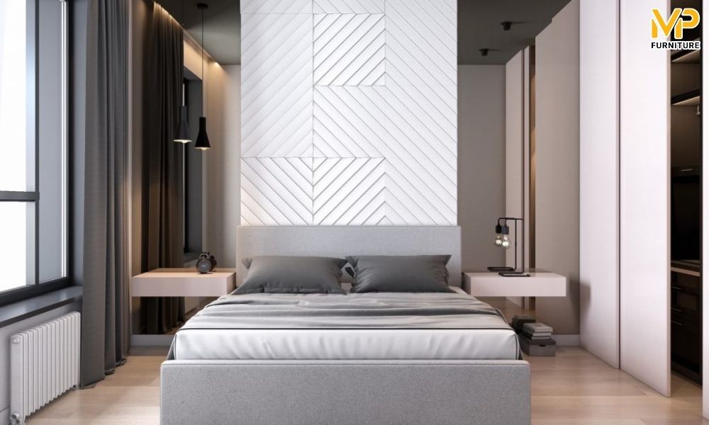 Giường bọc nệm kiểu dáng tối giản