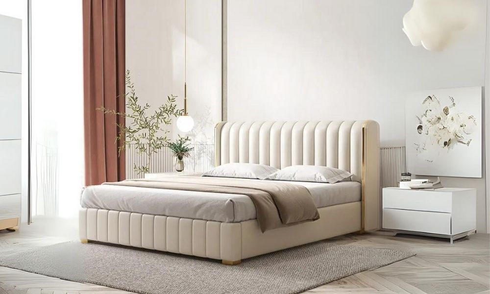 Giường ngủ bọc nệm phong cách hiện đại