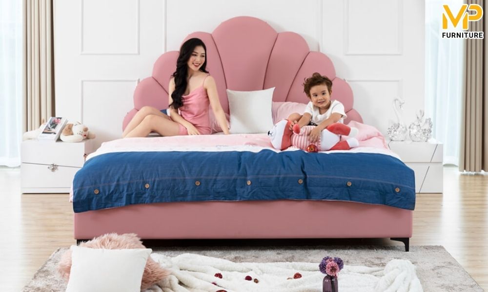 Giường ngủ vỏ sò đẹp mắt cho bé