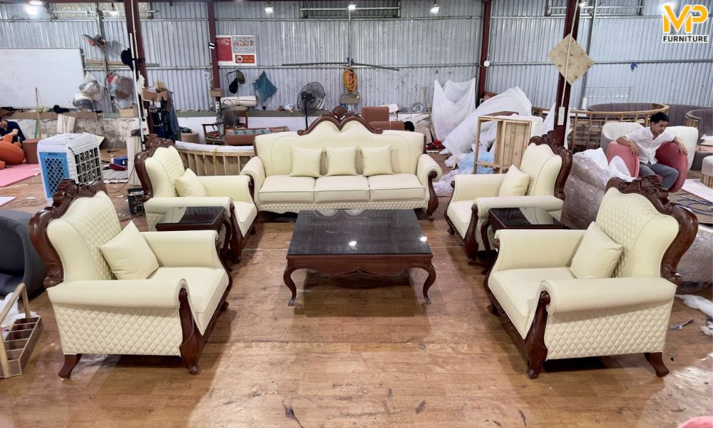 Ghế sofa gỗ tần bì