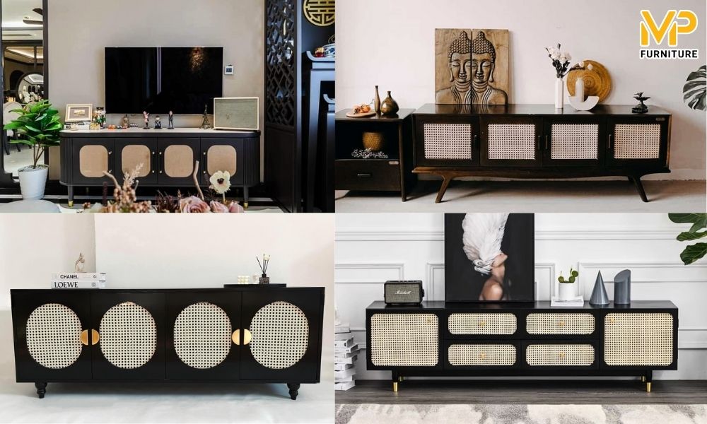 Mẫu kệ tivi Indochine cánh may