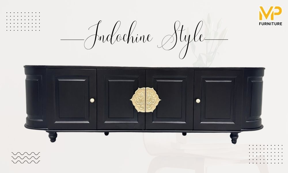 Kệ Indochine gỗ sồi 