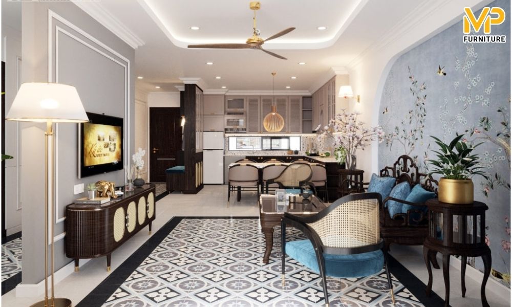 Kích thước của kệ tivi Indochine