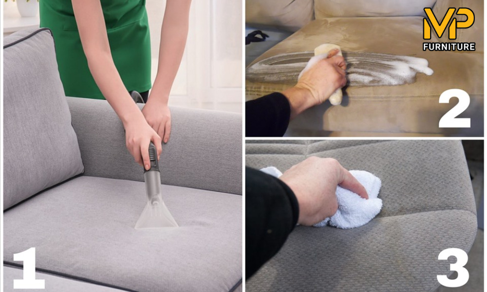 Loại bỏ bụi bẩn trên sofa vải thô, vải nỉ