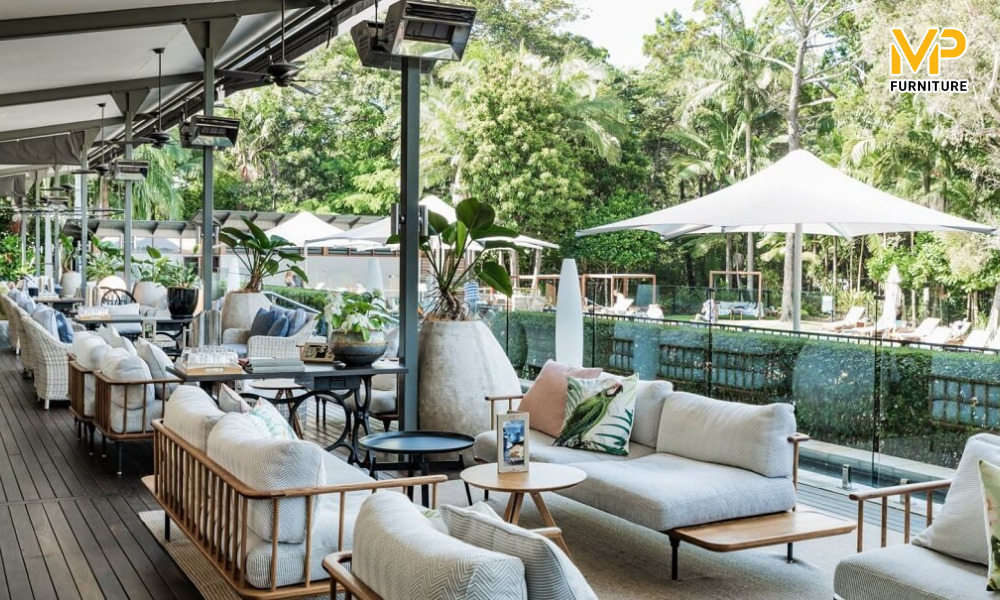 Sofa cho quán cafe phong cách sân vườn